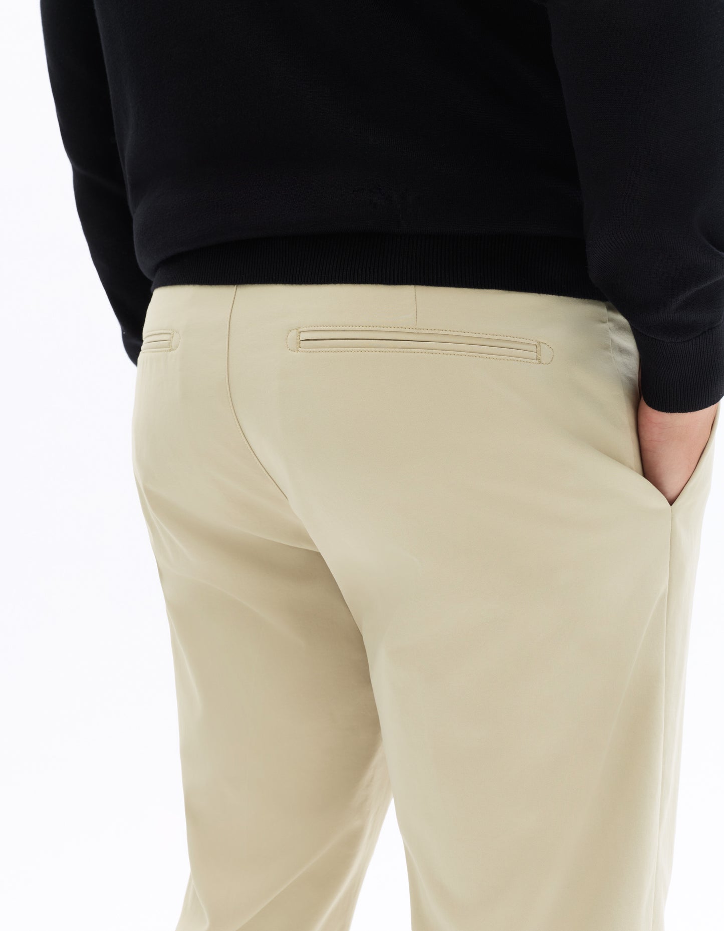 Celio Men Beige Solid Regular Fit Polyester Trousers