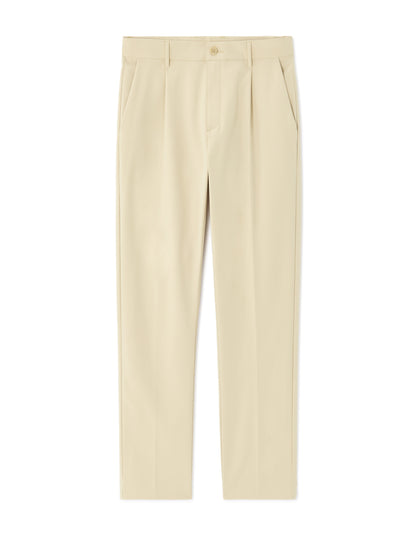 Celio Men Beige Solid Regular Fit Polyester Trousers