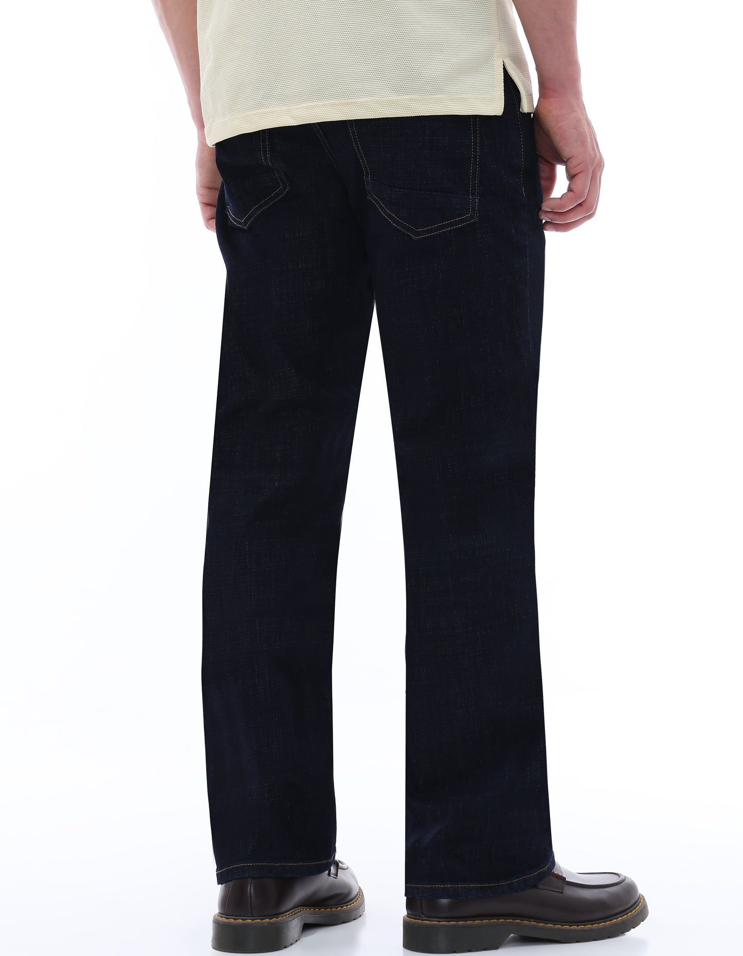Celio Solid Bootcut Fit Cotton Poly Blend Blue Jeans