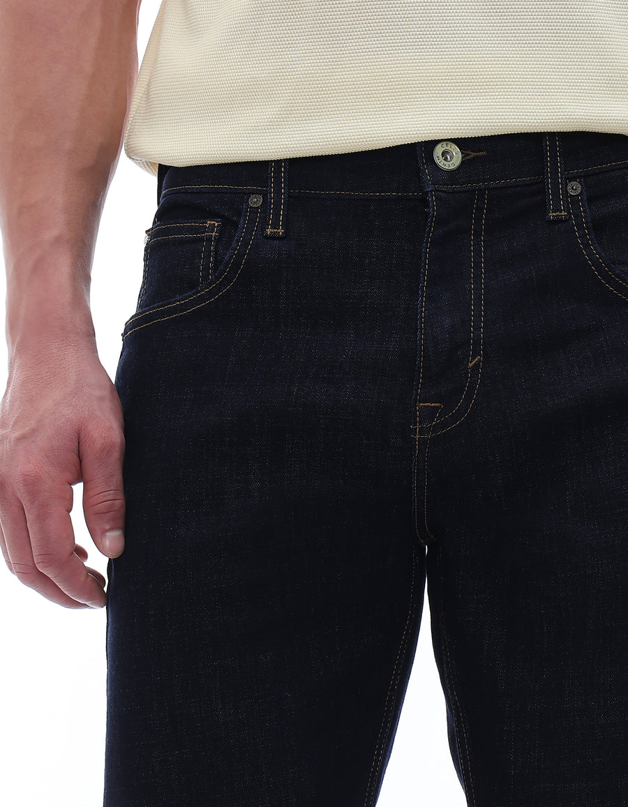 Celio Solid Bootcut Fit Cotton Poly Blend Blue Jeans