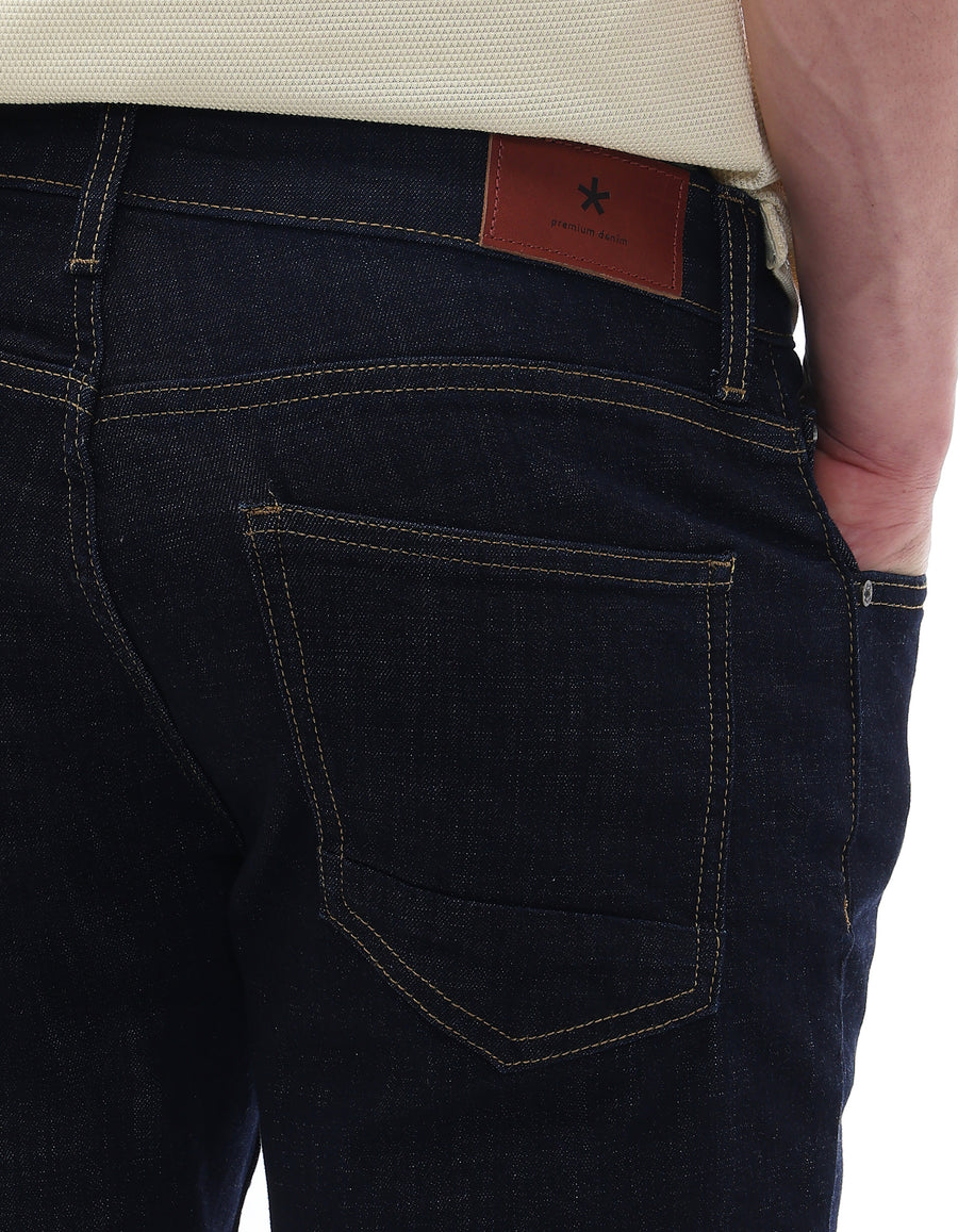 Celio Solid Bootcut Fit Cotton Poly Blend Blue Jeans