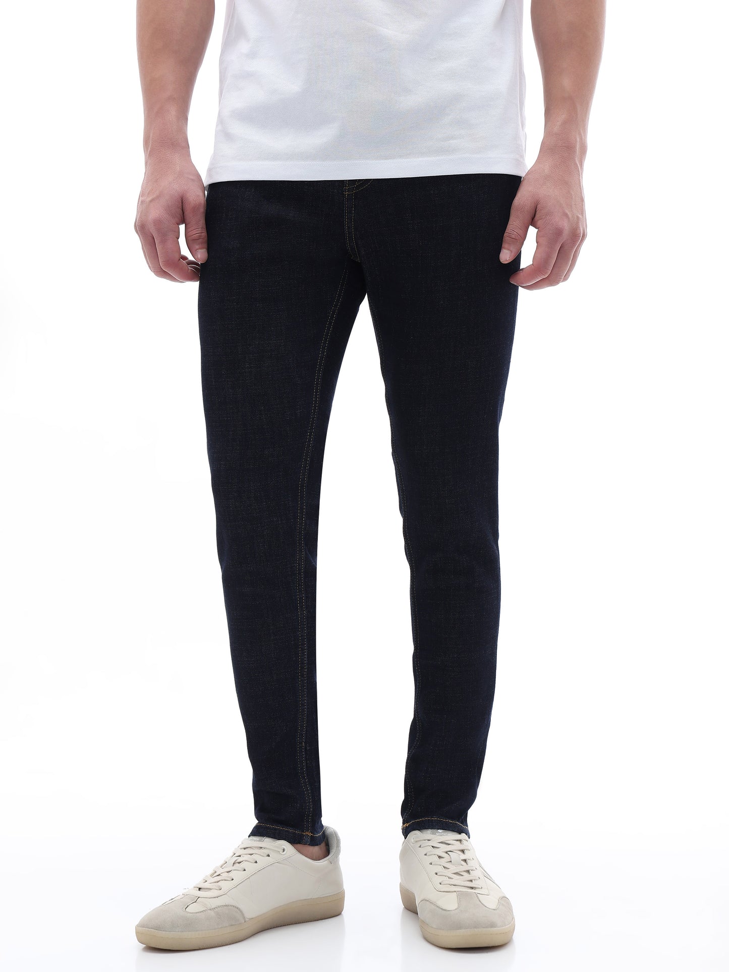 Celio Solid Skinny Fit Cotton Poly Blend Blue Jeans