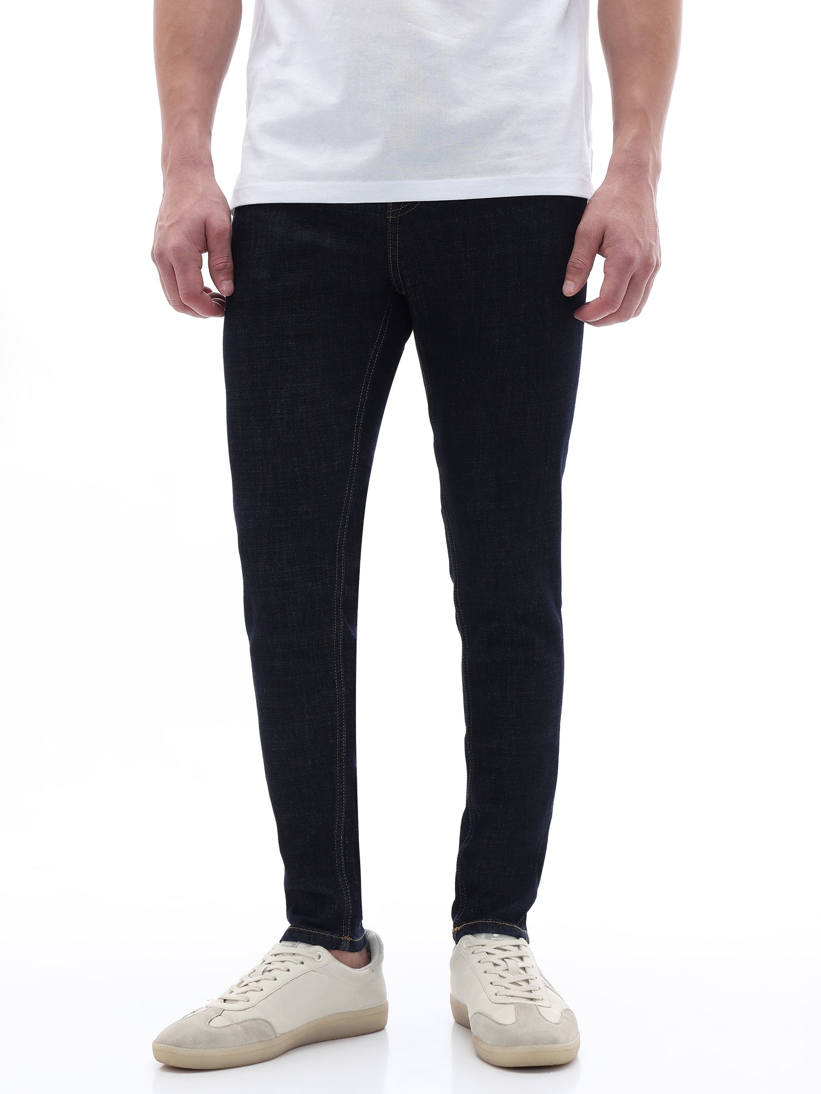 Celio Solid Skinny Fit Cotton Poly Blend Blue Jeans