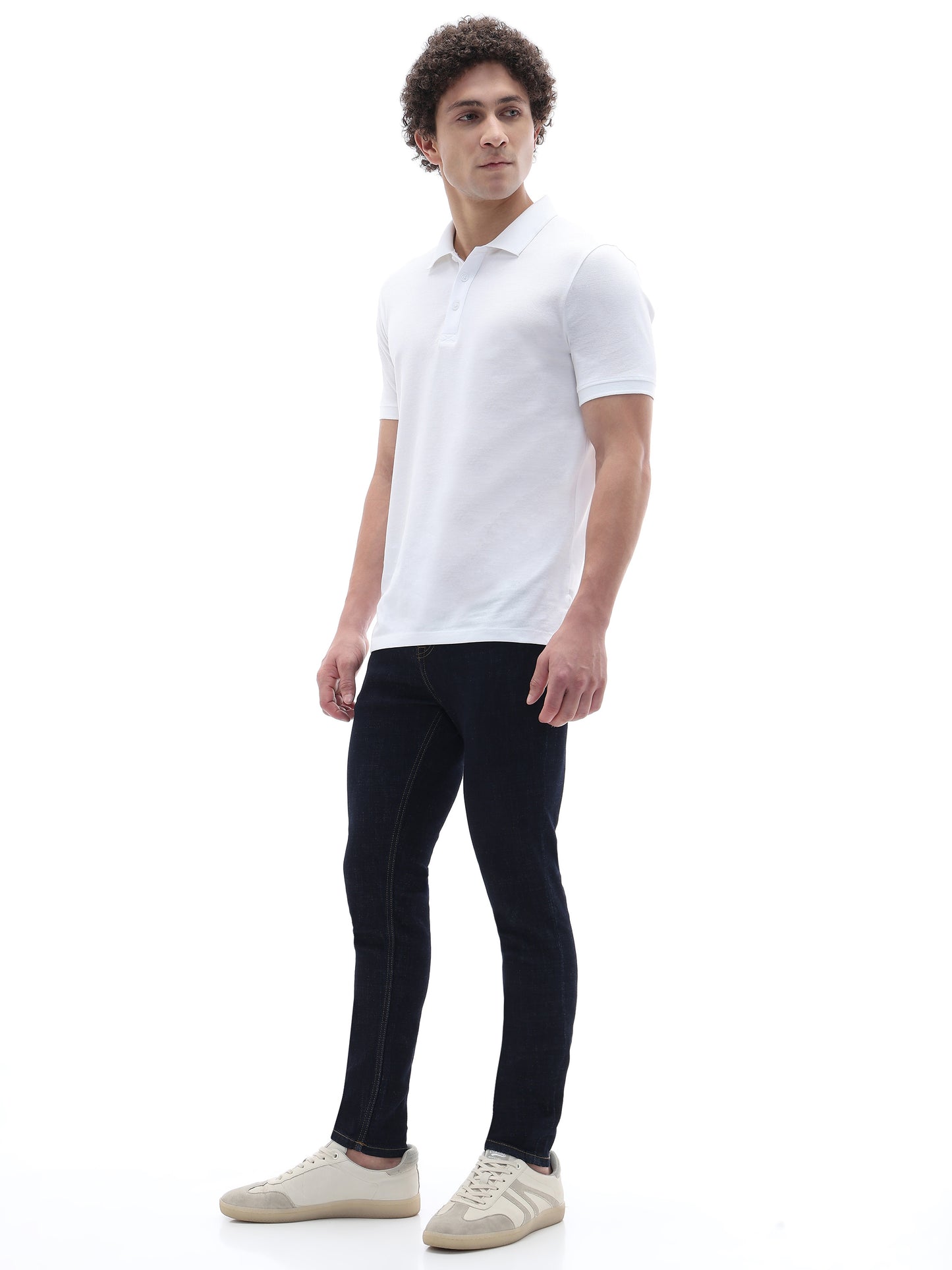 Celio Solid Skinny Fit Cotton Poly Blend Blue Jeans