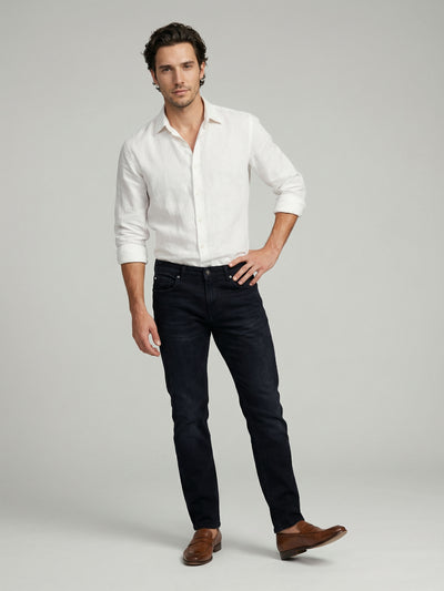 Celio Men Black Solid Straight Fit Cotton Jeans