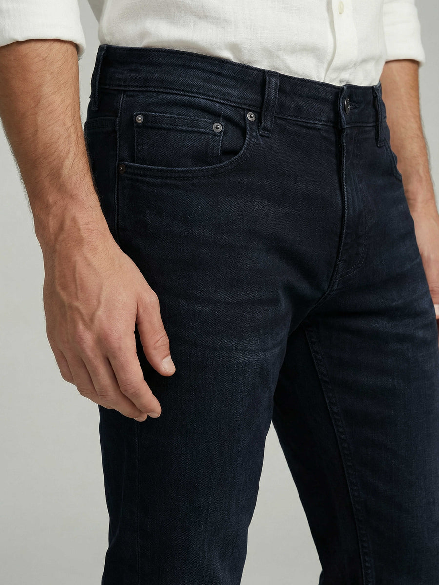 Celio Men Black Solid Straight Fit Cotton Jeans
