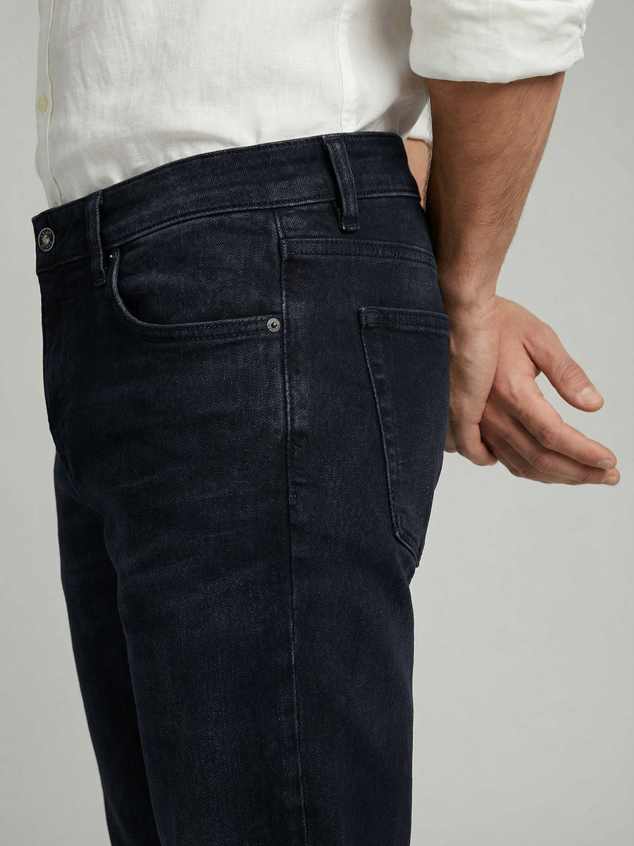 Celio Men Black Solid Straight Fit Cotton Jeans