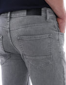 Celio Men Grey Solid Slim Fit Cotton Jeans