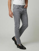 Celio Men Grey Solid Slim Fit Cotton Jeans