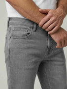 Celio Men Grey Solid Slim Fit Cotton Jeans