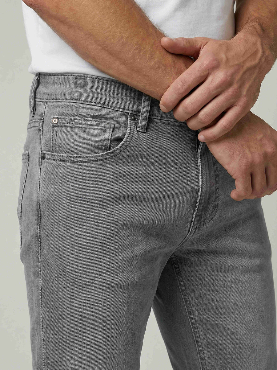 Celio Men Grey Solid Slim Fit Cotton Jeans