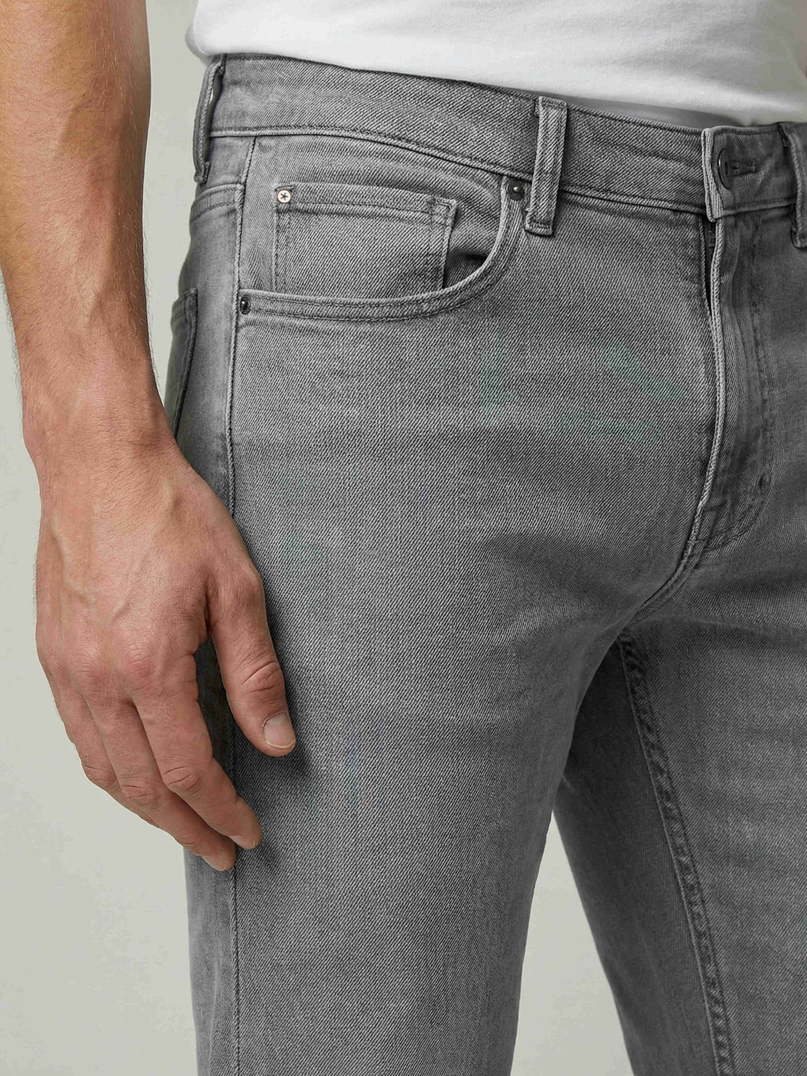 Celio Men Grey Solid Slim Fit Cotton Jeans