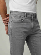 Celio Men Grey Solid Slim Fit Cotton Jeans