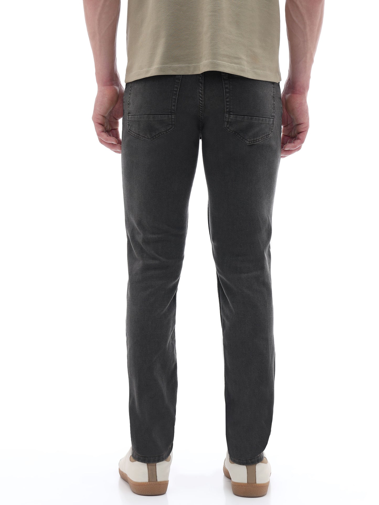 Celio Dobby Slim Fit Cotton Poly Blend Brown Jeans