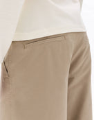 Celio Men Beige Solid Loose Fit Cotton Trousers