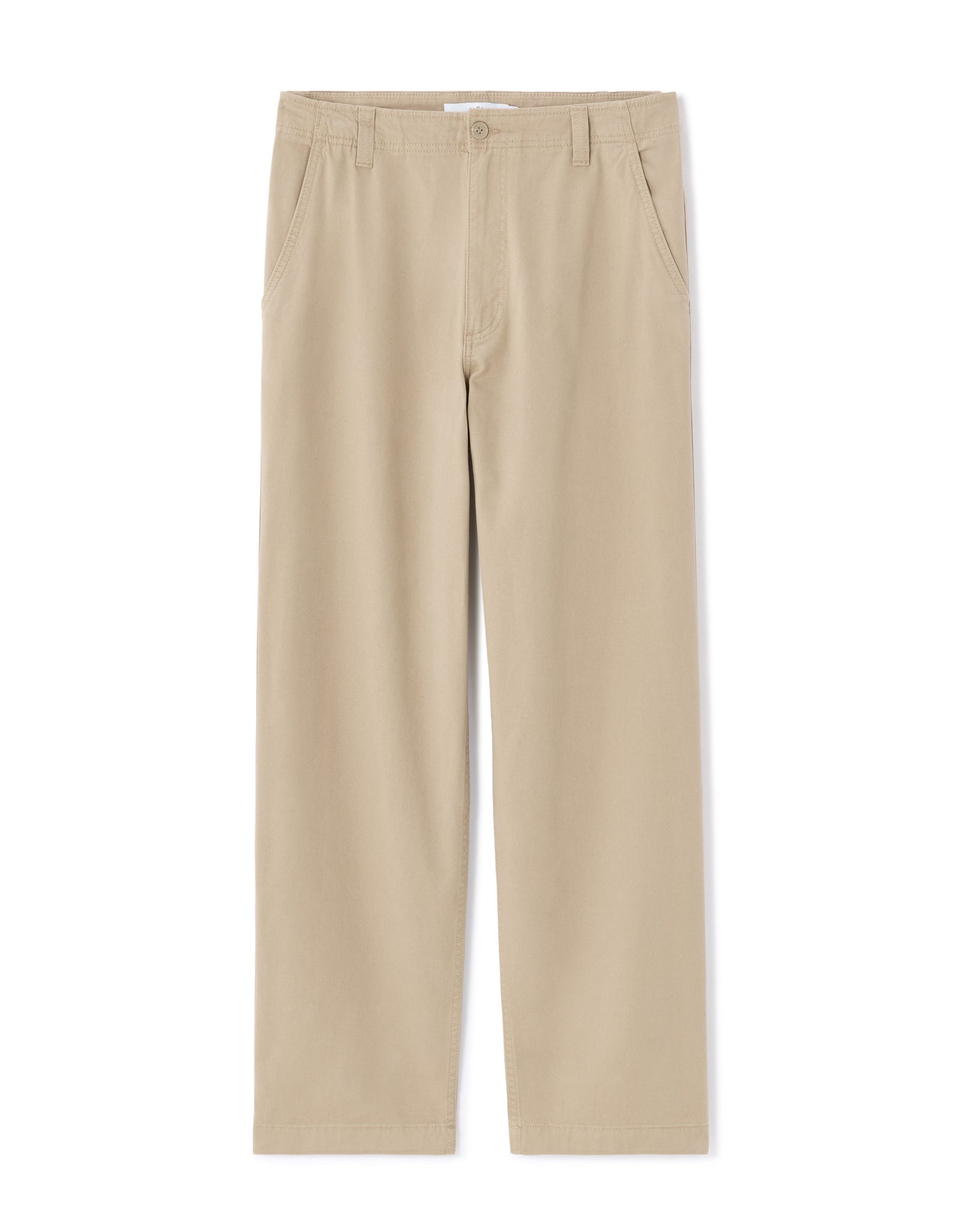 Celio Men Beige Solid Loose Fit Cotton Trousers