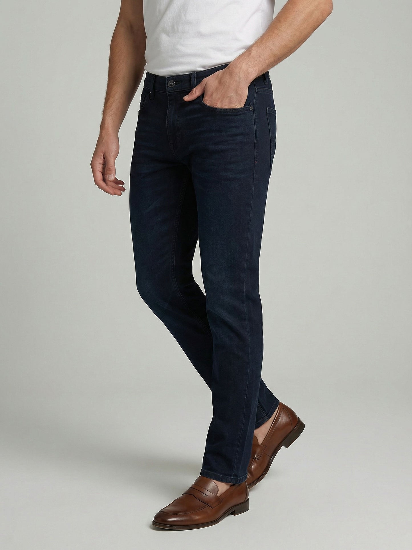 Celio* Men Blue Solid Skinny Fit Cotton Jeans