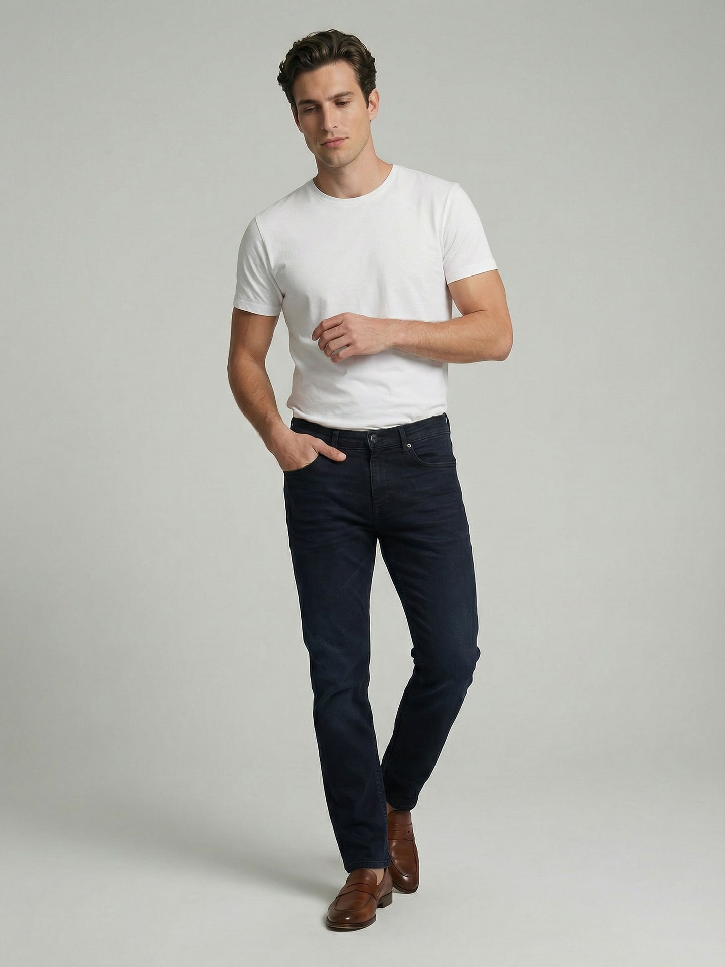 Celio* Men Blue Solid Skinny Fit Cotton Jeans