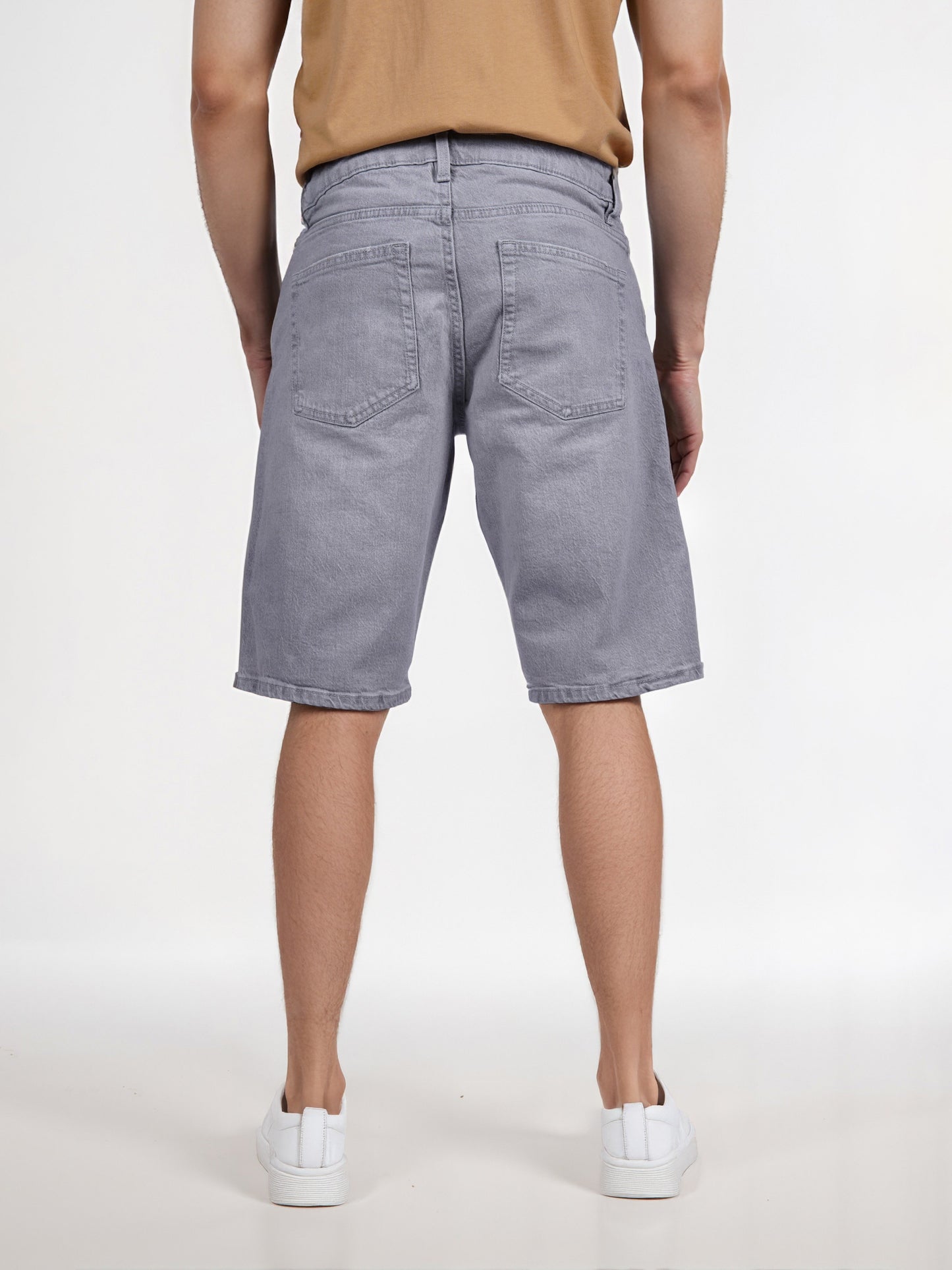 Celio* Cotton Regular Fit Grey Bermuda