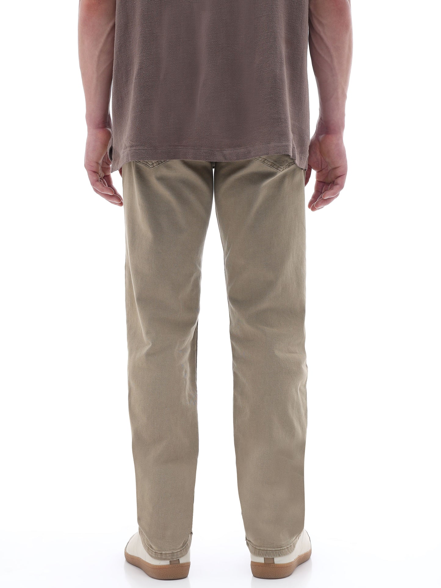 Celio Solid Loose Fit Cotton Blend Brown Jeans