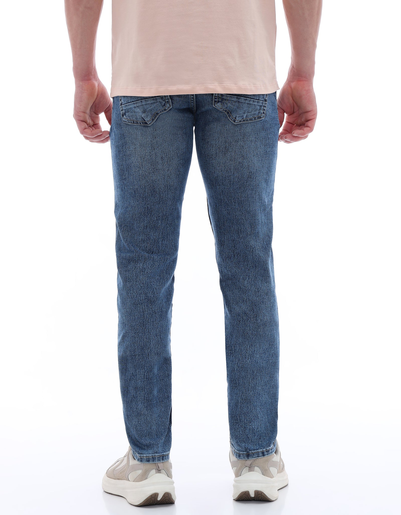 Celio Mens Blue Solid Slim Fit Cotton Jeans