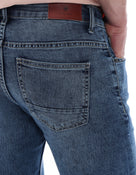 Celio Mens Blue Solid Slim Fit Cotton Jeans
