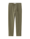 Celio Men Olive Solid Regular Fit Cotton Trousers