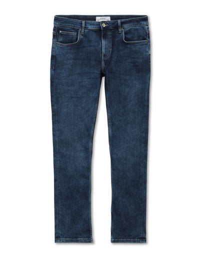 Celio Men Blue Solid Slim Fit Modal-Blend Jeans