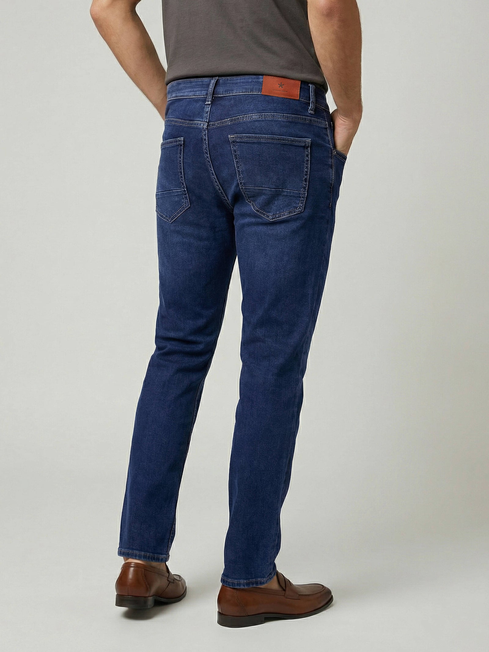 Celio Men Blue Solid Slim Fit Modal-Blend Jeans