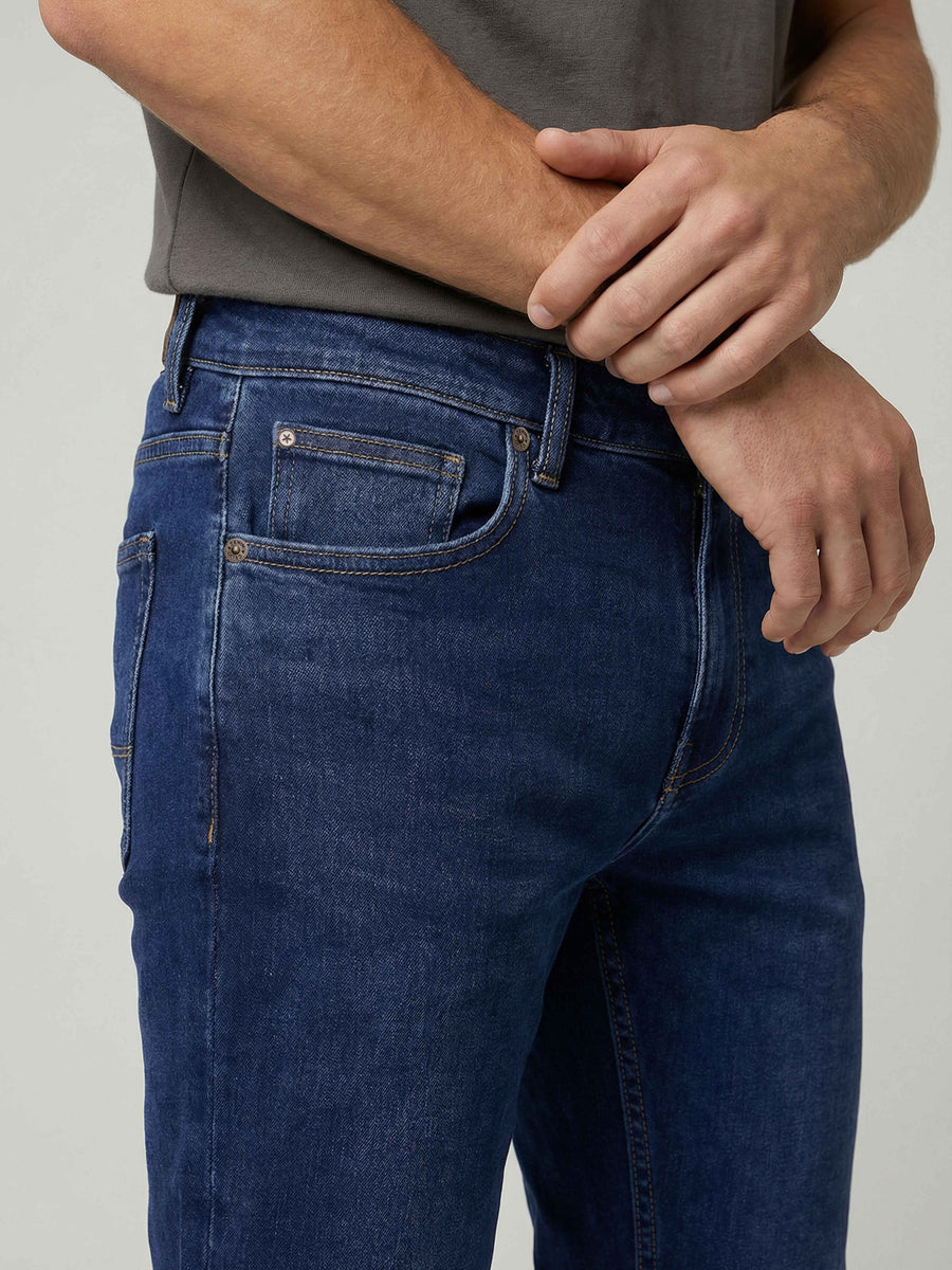 Celio Men Blue Solid Slim Fit Modal-Blend Jeans