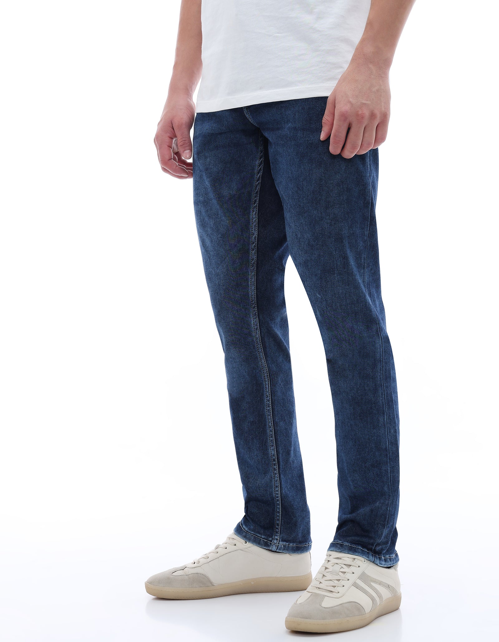 Celio Men Blue Solid Slim Fit Modal-Blend Jeans