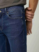 Celio Men Blue Solid Slim Fit Modal-Blend Jeans