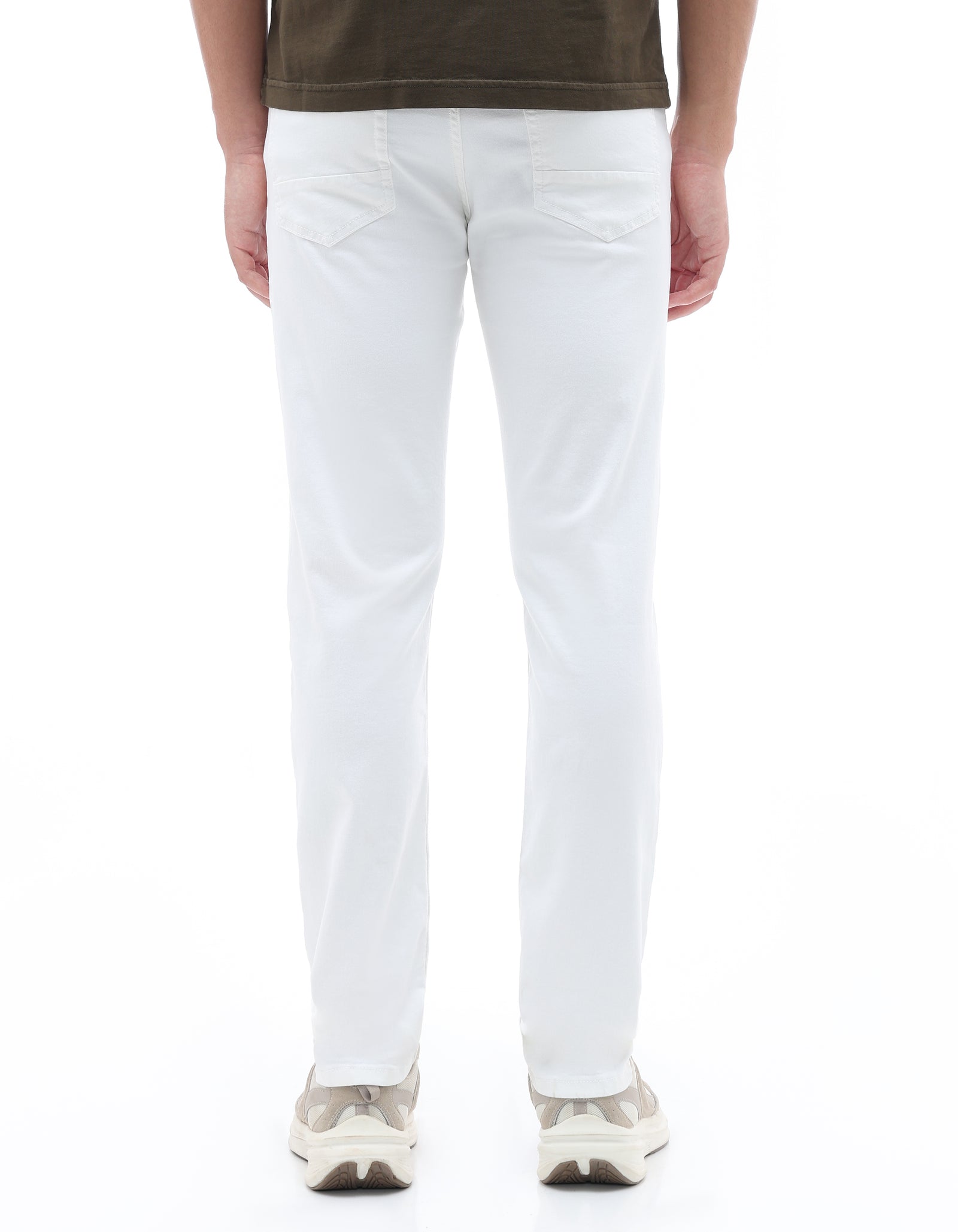 Celio Solid Loose Fit Cotton White Jeans
