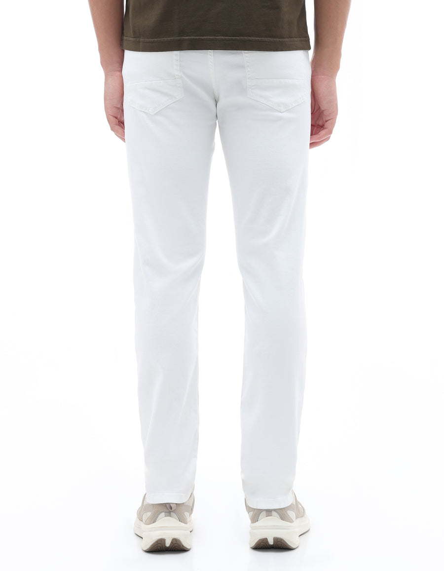 Celio Solid Loose Fit Cotton White Jeans
