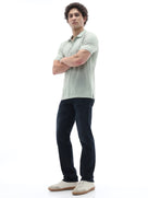 Celio Solid Straight Fit Cotton Poly Blend Blue Jeans