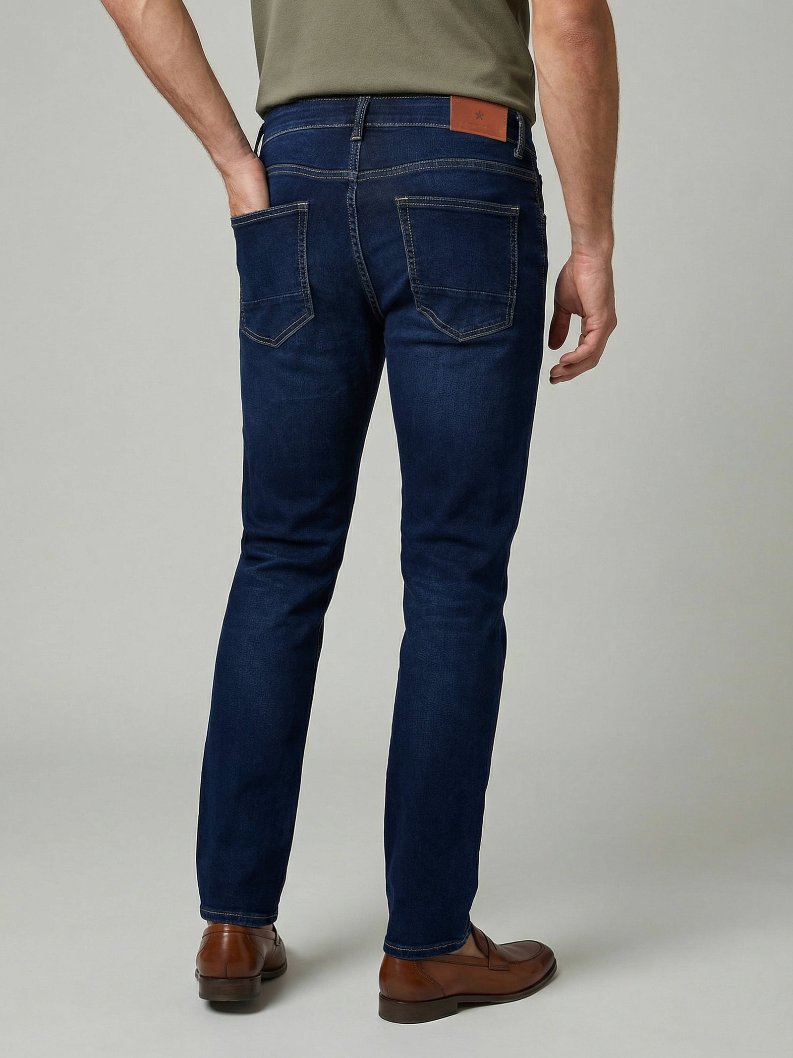 Celio Men Blue Solid Slim Fit Cotton Jeans