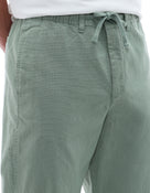 Celio Solid Relaxed Fit Cotton Blend Green Trousers