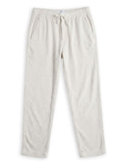 Celio Textured Straight Fit Cotton Poly Blend Off White Trousers
