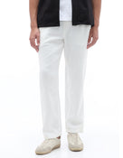 Relaxed Fit 100% Cotton Trousers - Off White