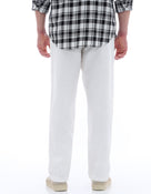 Relaxed Fit 100% Cotton Solid Joggers - Off White