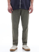Celio Solid Relaxed Fit Cotton Green Trousers