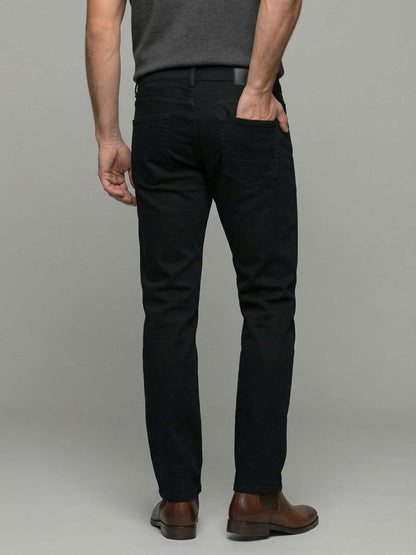 Celio* Men Black Solid Straight Fit Cotton Jeans