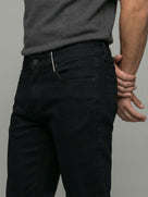Celio* Men Straight Fit Solid Cotton Black Jeans