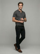 Celio* Men Straight Fit Solid Cotton Black Jeans
