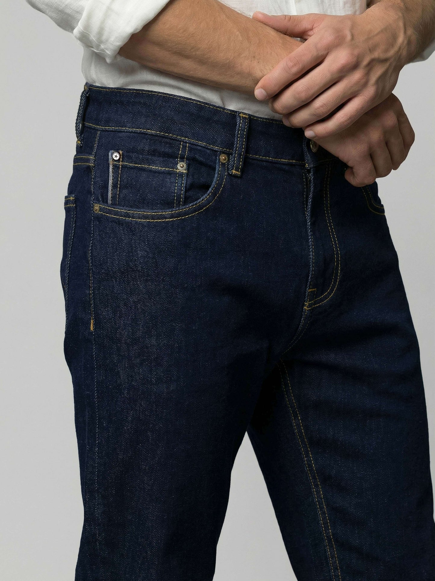 Celio* Men Blue Solid Straight Fit Cotton Jeans