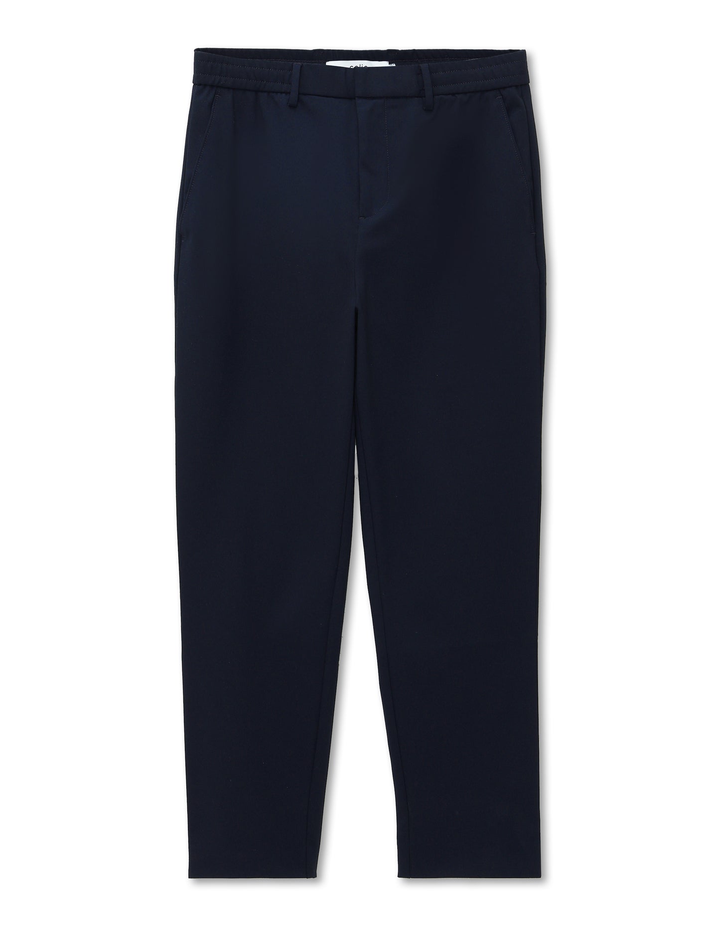 Celio* Men Blue Solid Regular Fit Polyester Trousers