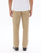 Celio Men Beige Solid Straight Fit Cotton Trousers