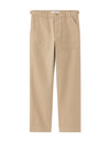 Celio Men Beige Solid Straight Fit Cotton Trousers