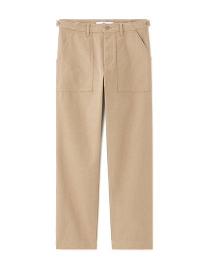 Celio Men Beige Solid Straight Fit Cotton Trousers