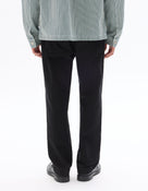 Celio Men Black Solid Straight Fit Cotton Trousers